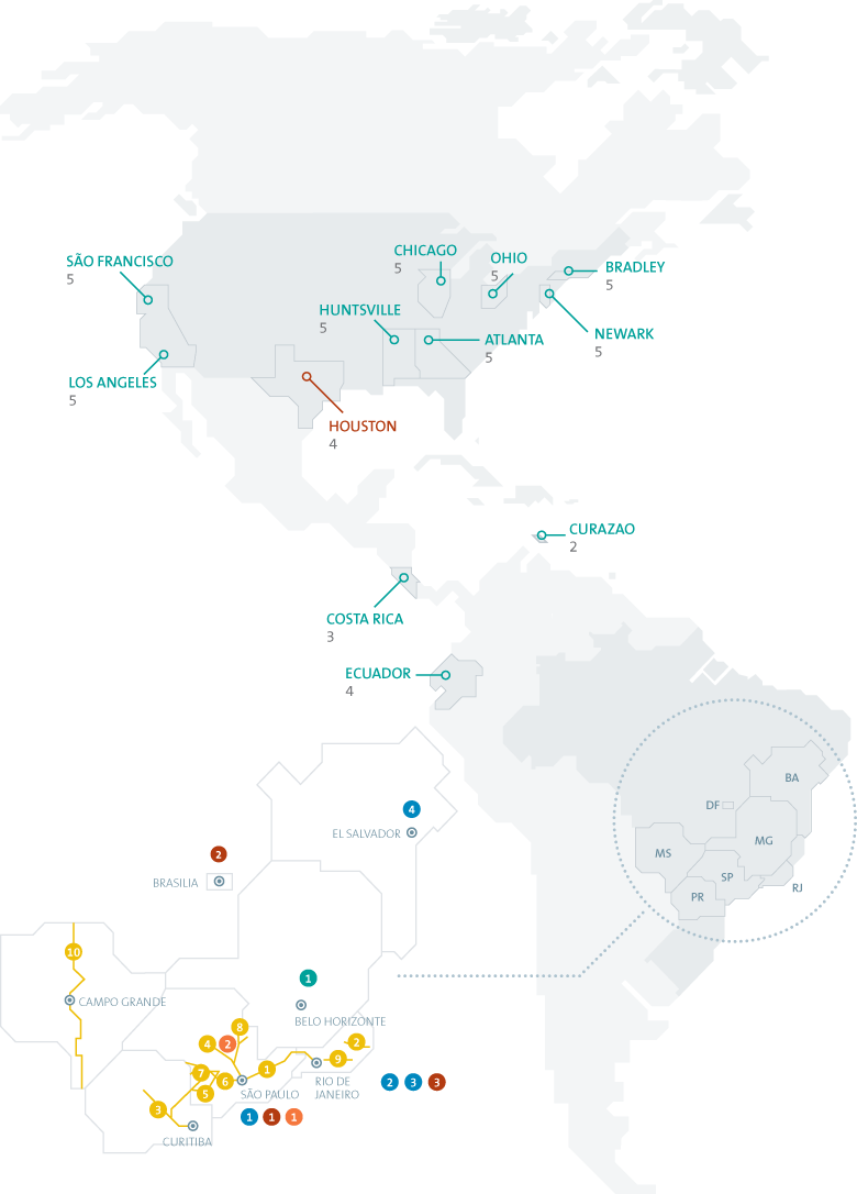 Mapa de actuación de la CCR